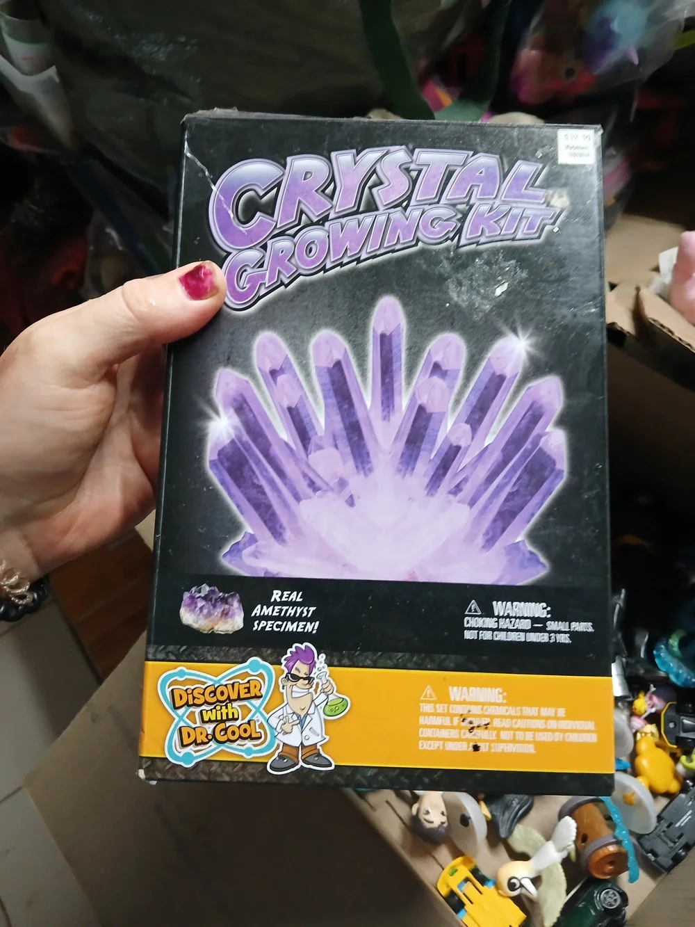 Discover with Dr. Cool Crystal Growing Kit designed for creating purple crystals